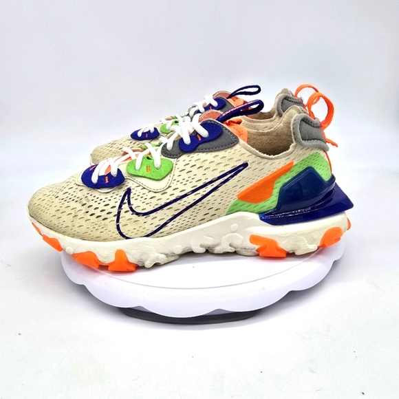 Nike Shoes Womens 9.5 React Vision Cream Blue Athletic Sneakers CI7523-104 - Picture 1 of 11